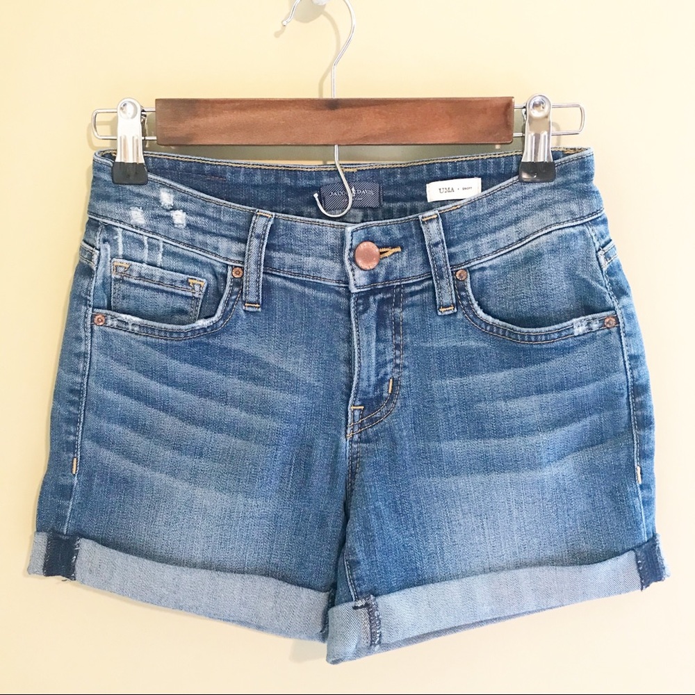 JACOB DAVIS COLLECTION UMA Denim Distressed Shorts